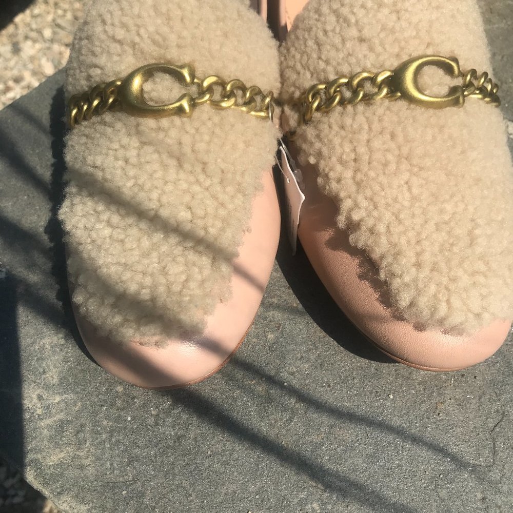 COACH Helena C Loafers  With Chain Leather Pale - Picture 4 of 11